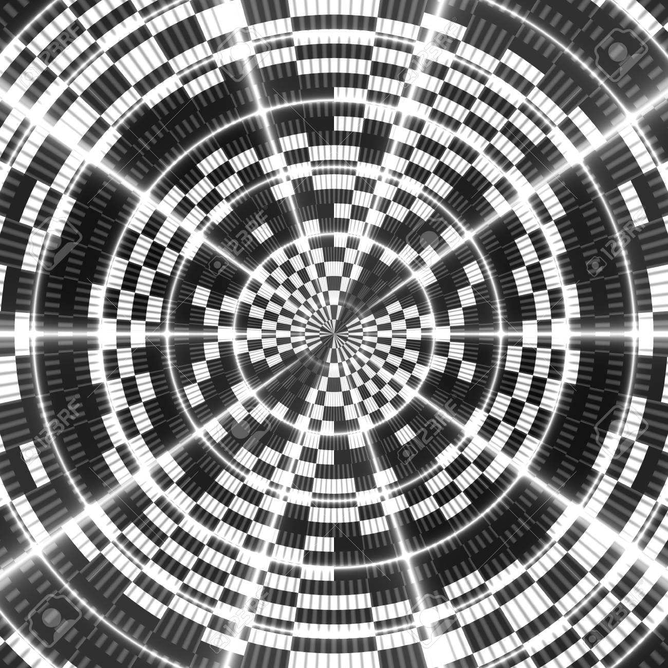 Asymmetrical Abstract Black And White Kaleidoscopic Background 1300x1300