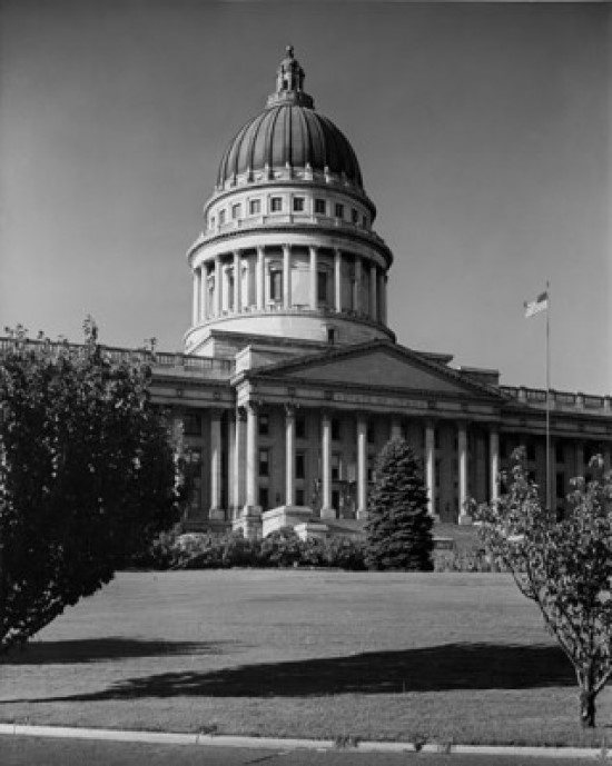USA Utah Salt Lake City State Capitol facade of government
