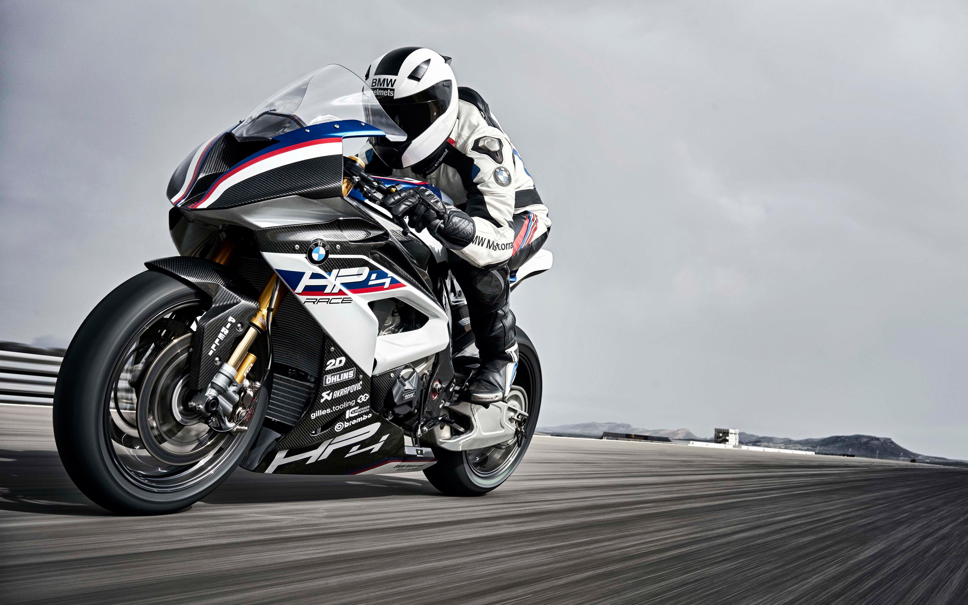 BMW HP4 Race Motorcycle on a Racetrack