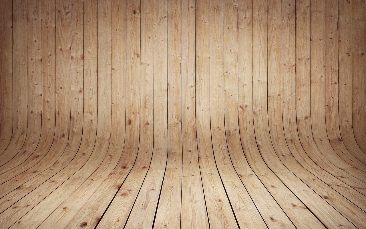 Wooden Curved Floor Wallpaper