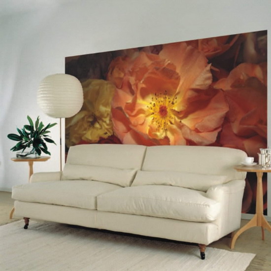 Flower Wallpaper For Modern Living Room Darkofix
