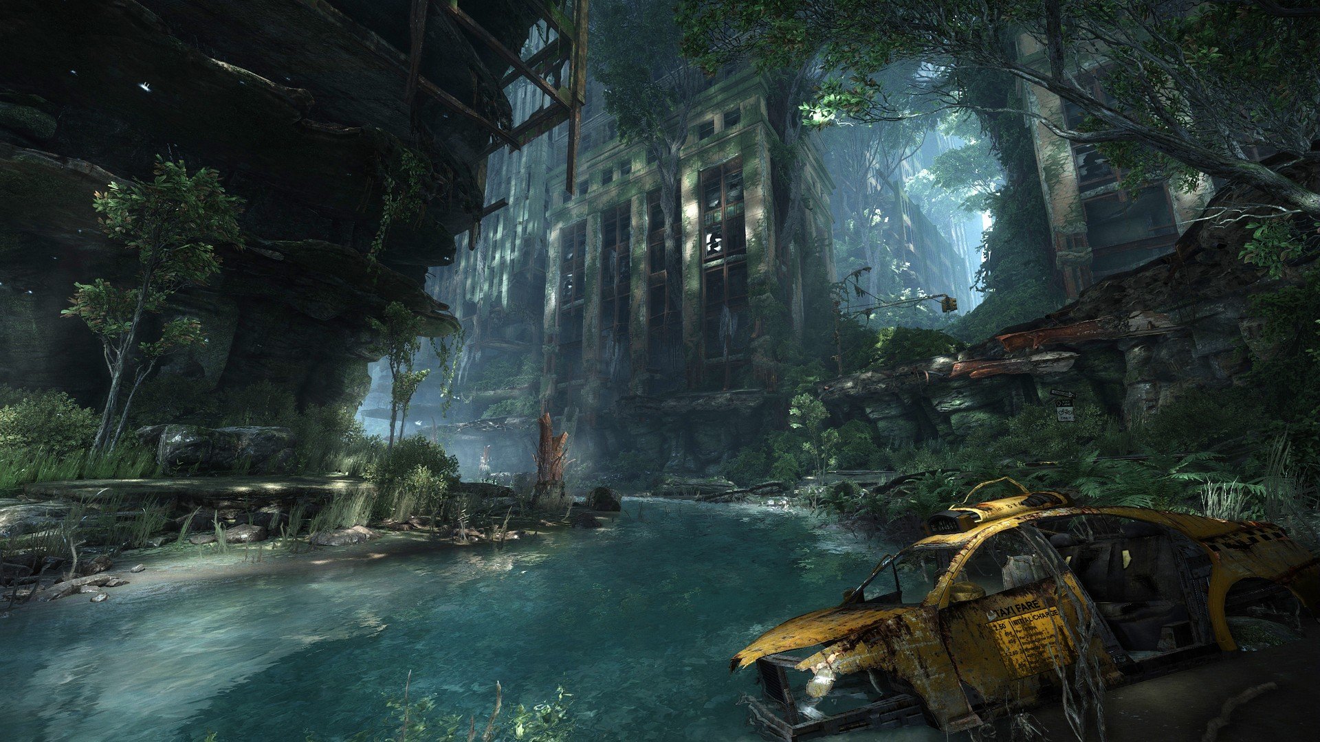 Destroyed Abandoned City Crysis Game Wallpaper Background