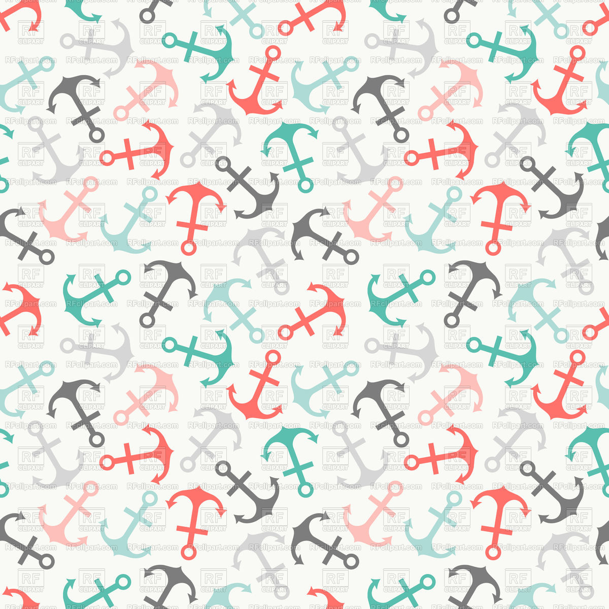 Seamless Colorful Anchor Background Vector Image Of Background