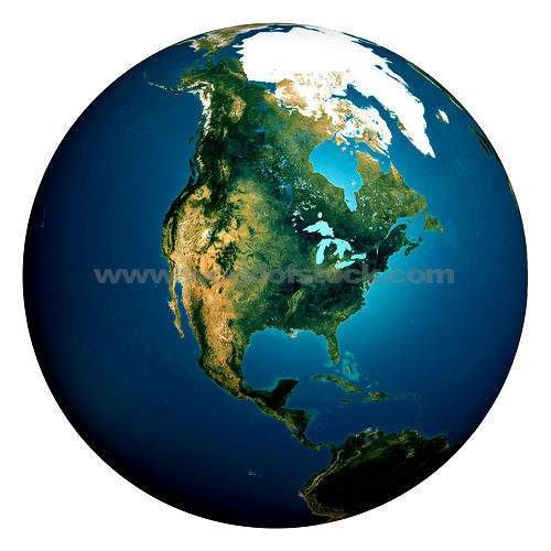 Stock Photo titled Earth Globe View From Space North America