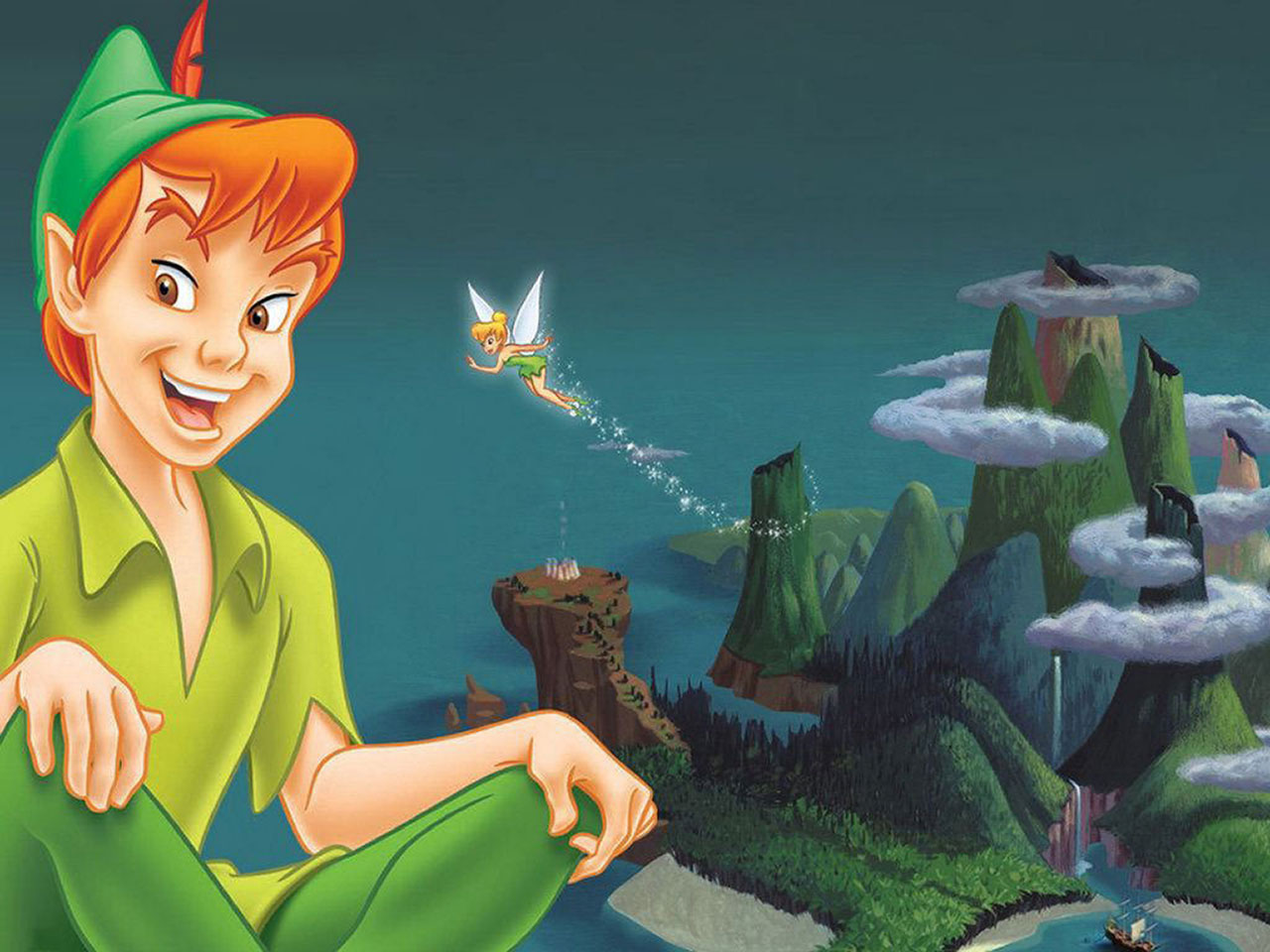 Cartoons Wallpaper Peter Pan Neverland