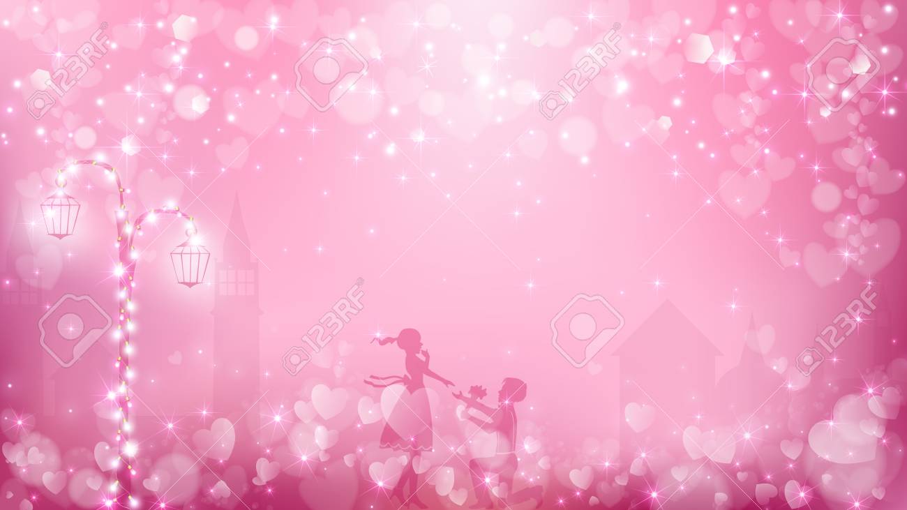 Abstract Valentines Background As Street In Romantic Moment