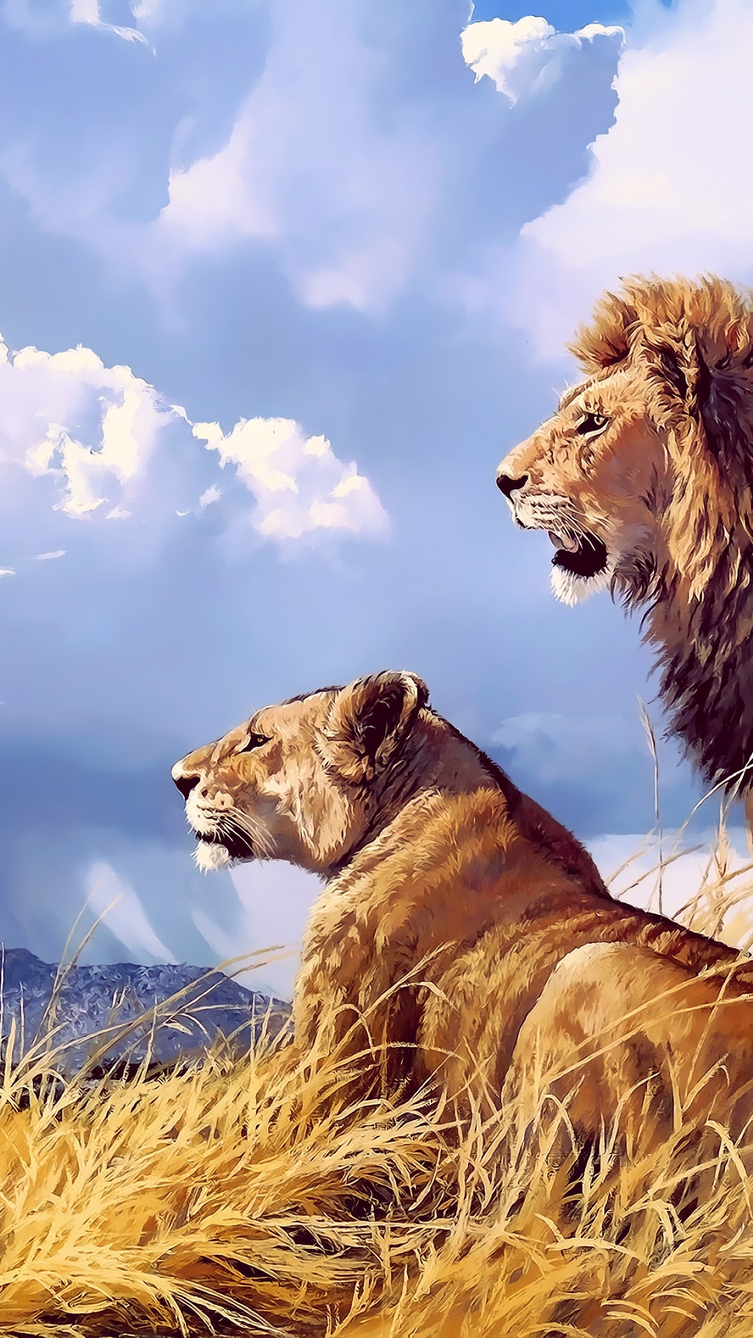 Lioness iPhone Wallpaper
