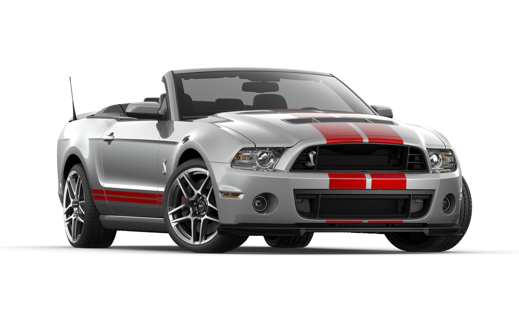 Ford Shelby Gt500 Colors Silver With Red Stripe
