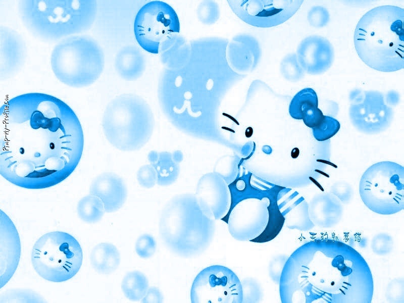 Blue Hello Kitty Wallpaper by AleyHandRough on DeviantArt