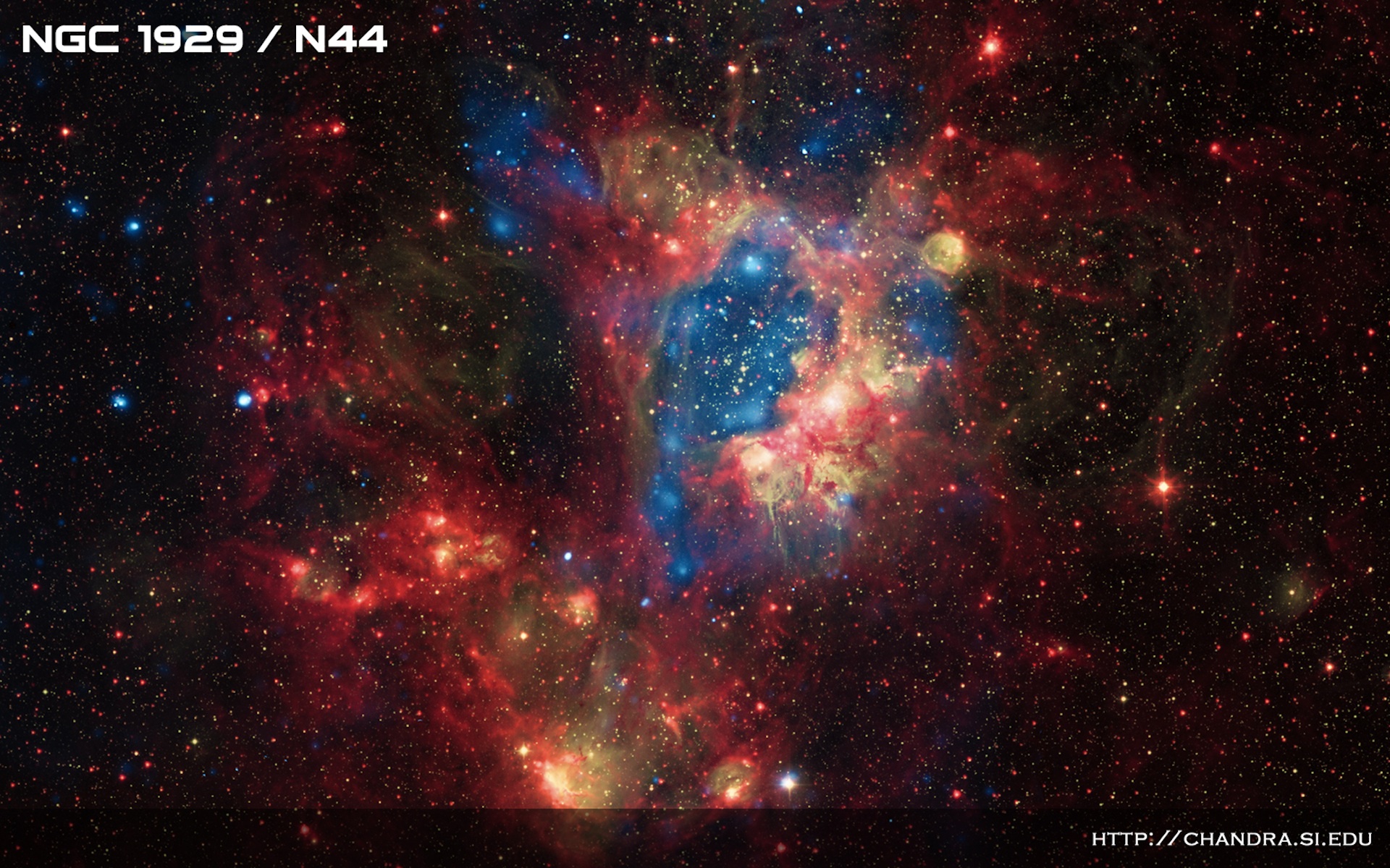 NGC 1929 in N44 A Surprisingly Bright Superbubble Space Wallpaper