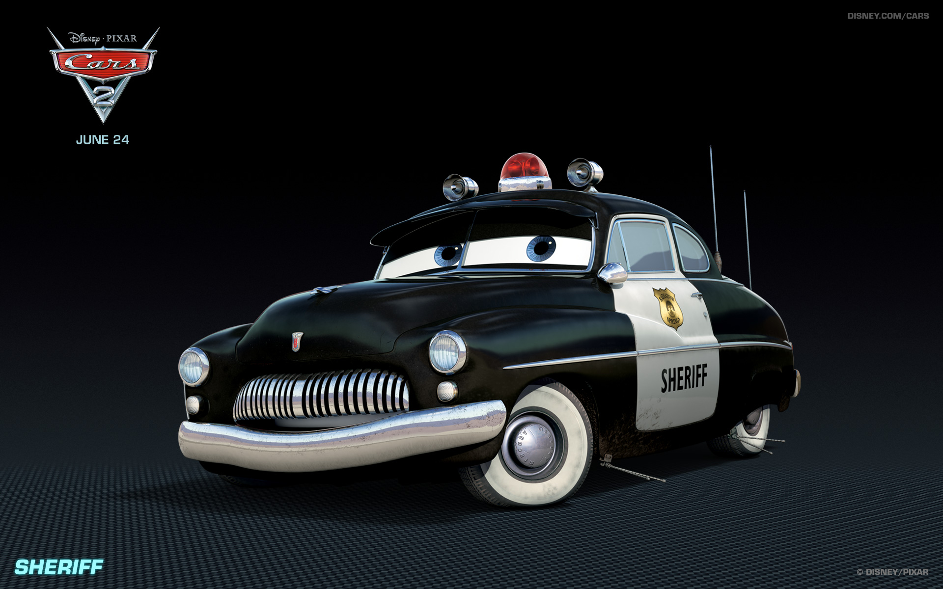 Sheriff From Disney S Cars Movie Desktop Wallpaper