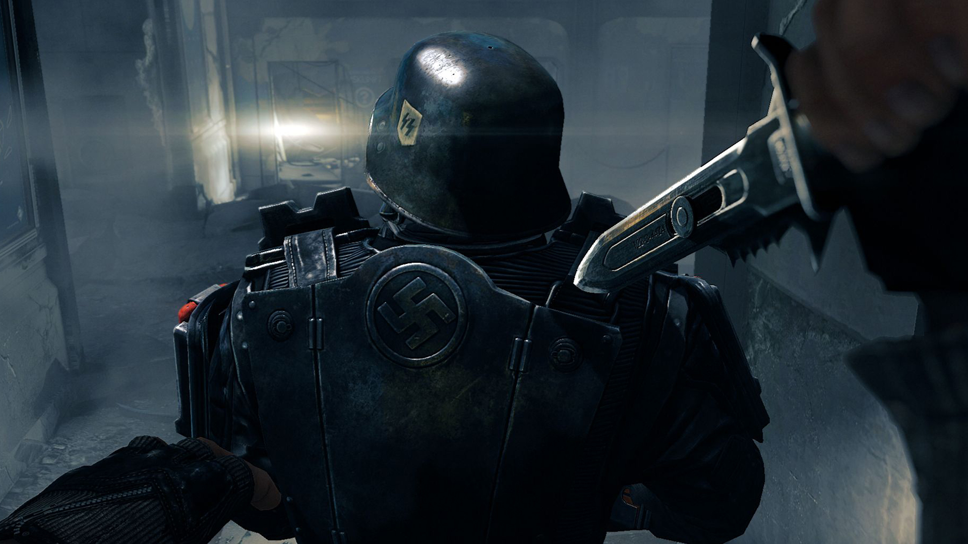 Fps First Person Shooting Screenshot Footage Wolfenstein The New Order
