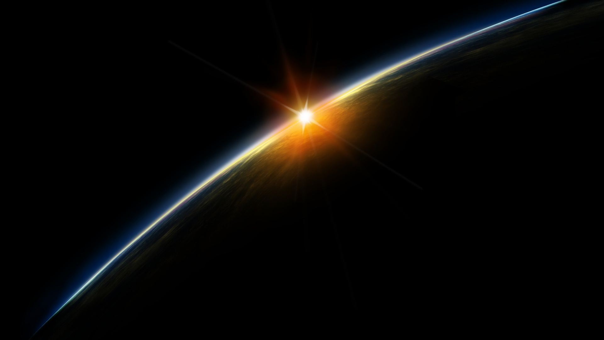 Sunrise From Space Desktop Pc And Mac Wallpaper