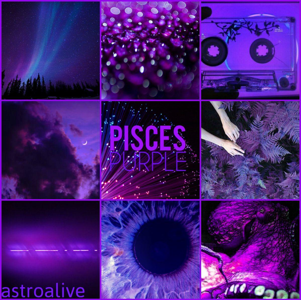 Astrology Color Aesthetic Pisces Purple Zodiac Signs