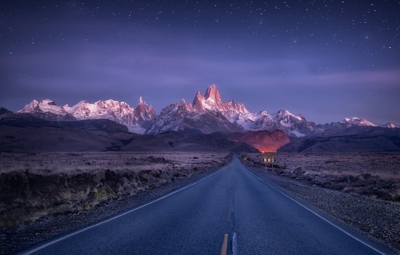Wallpaper Road Mountains Argentina Patagonia