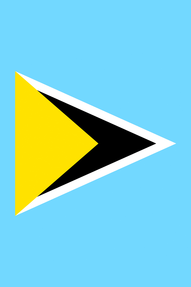 Saint Lucia Flag iPhone Wallpaper HD