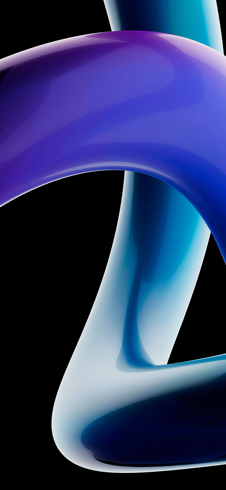 3d Abstract Tubes On Amoled Background 4k Phone Wallpaper