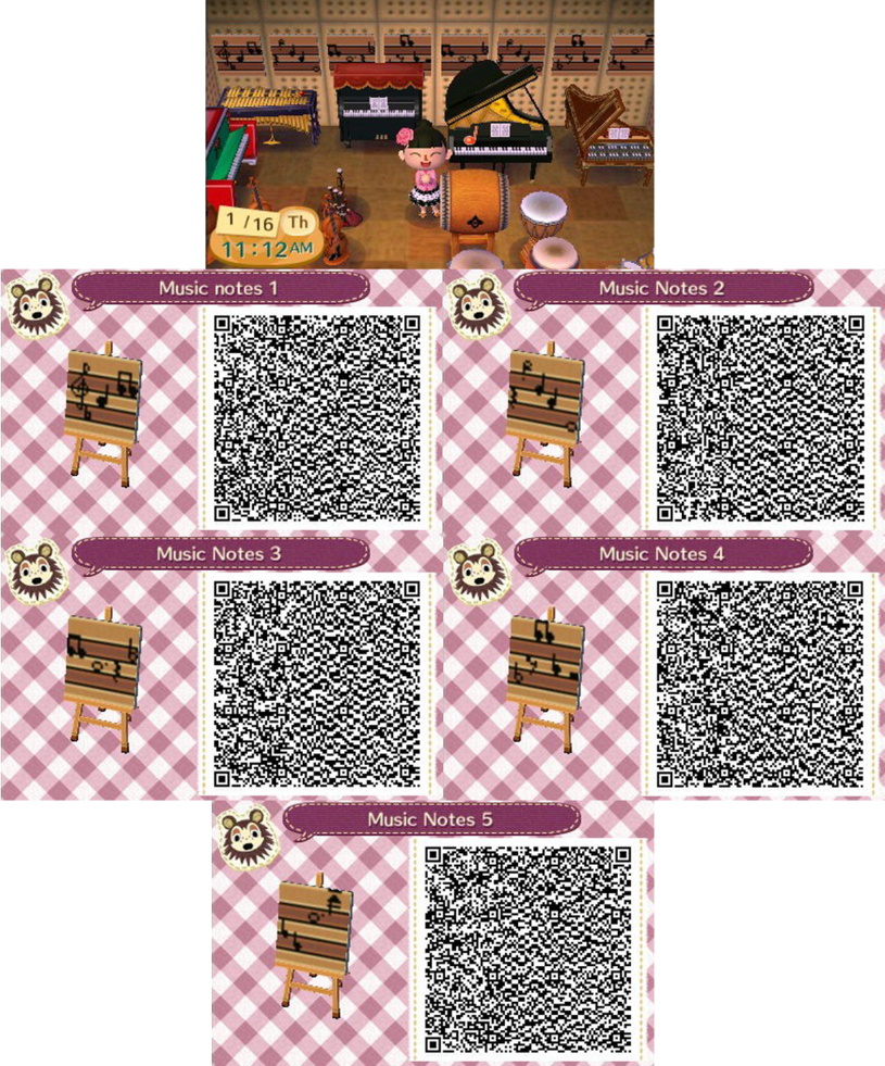 Acnl Music Notes Wall Poster Qr Codes By Codez HD Wallpaper