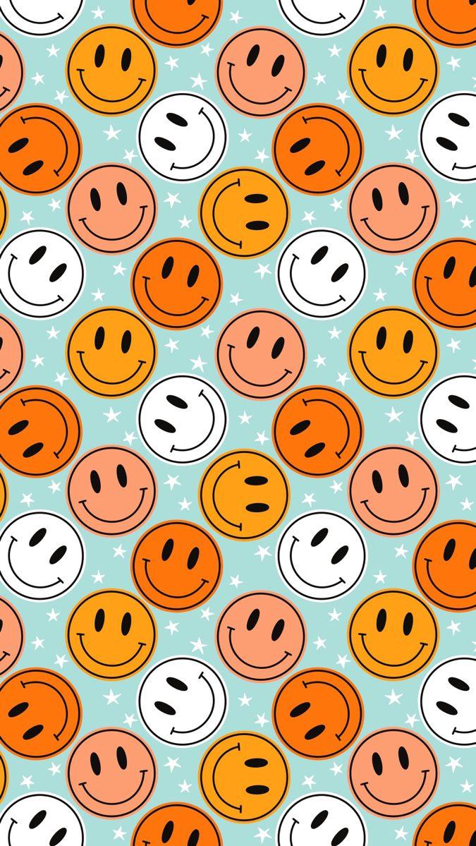 Wallpaper Background Smiley Face Wallpaper Preppy Wallpaper cute