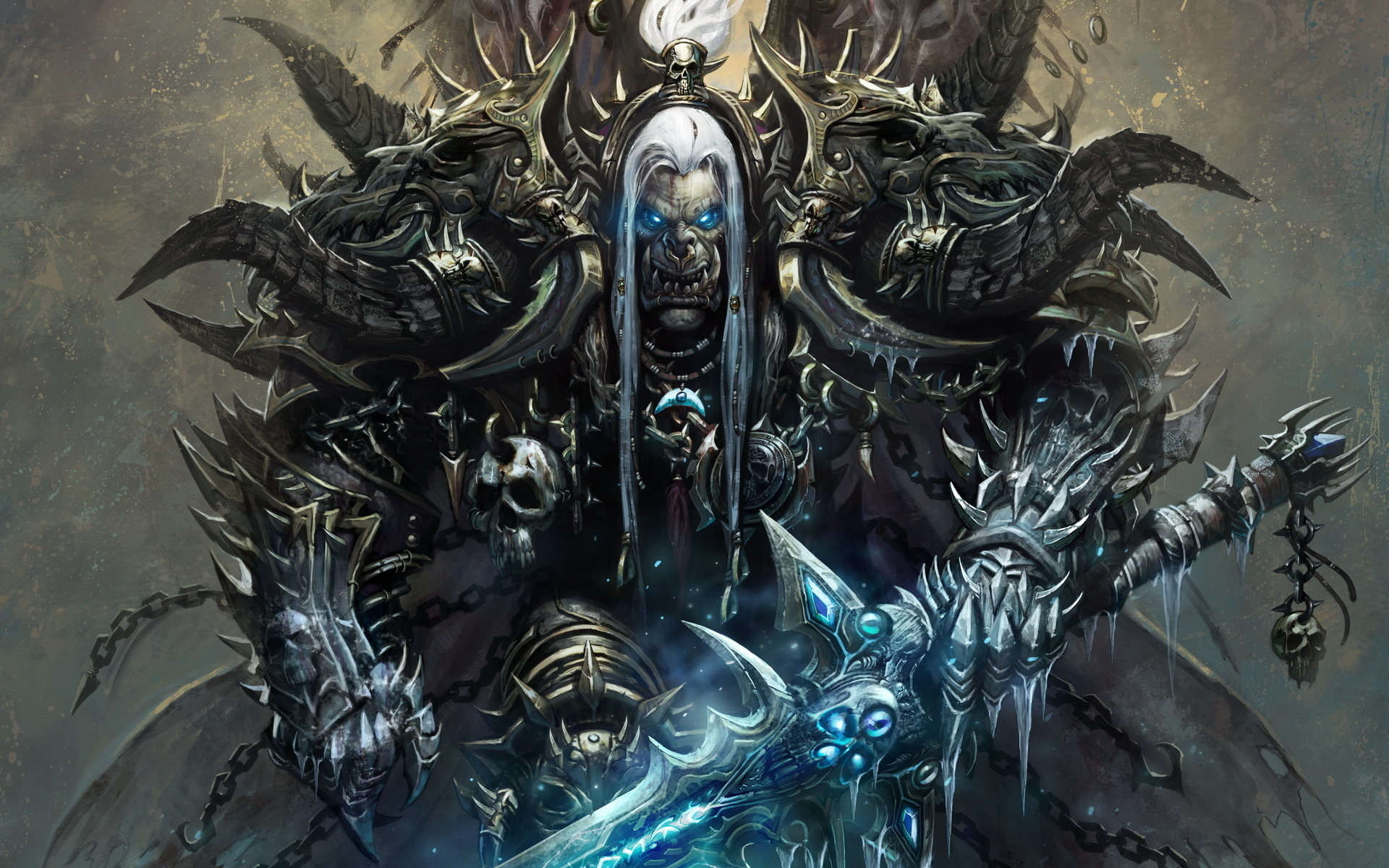 Wallpaper World Of Warcraft Wow Orc Sword Monster Skull Desktop