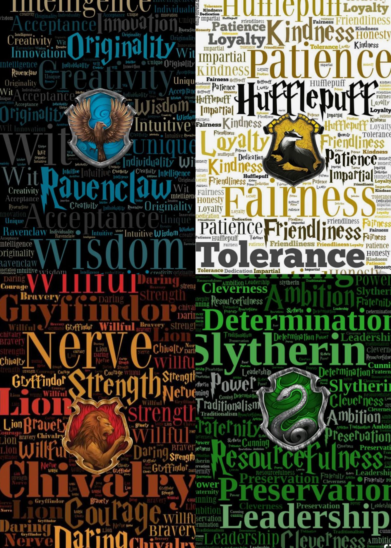 Harry Potter Wallpaper Hogwarts Houses