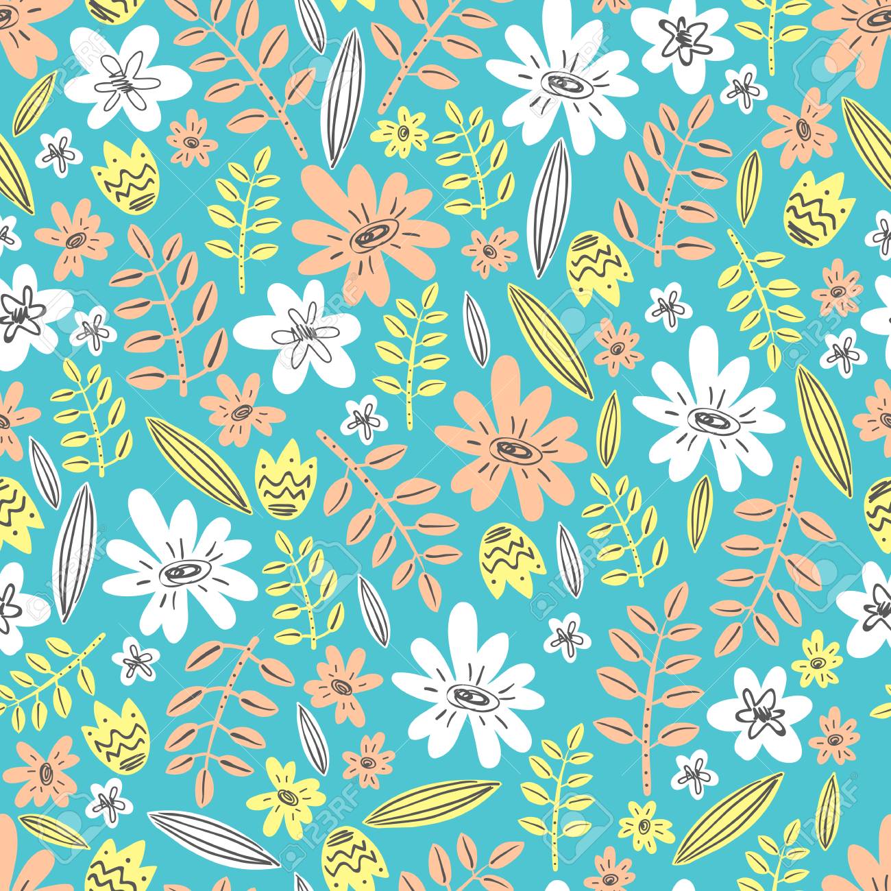 Seamless Vector Pattern Scrapbooking Background Wrapping Paper