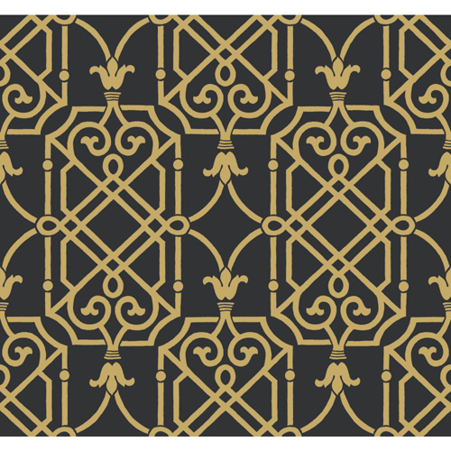 Gold Moroccan Wallpaper Bellacor