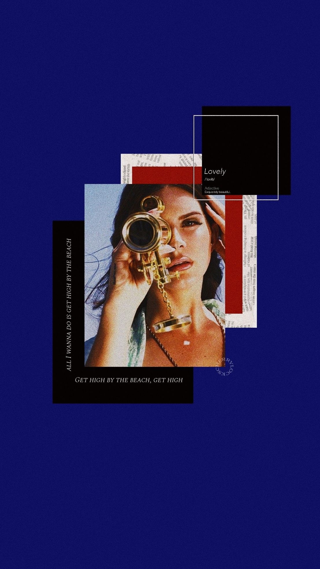Lockscreen Lana Del Rey Blue Aesthetic Lockscreens