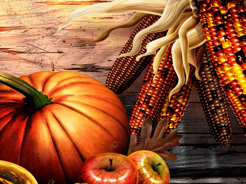 Fall Pumpkin Background For Puter And Borders