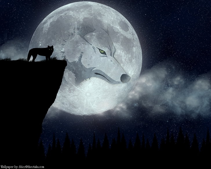 moon wolfs rain wolves 1280x1024 wallpaper High Quality Wallpapers