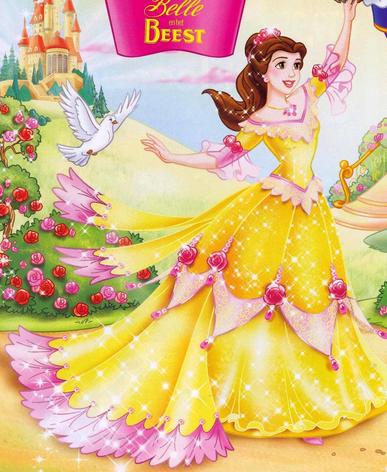 Disney Princess Belle Christmas Day Wallpaper
