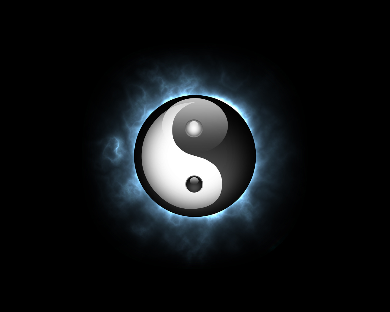 Glowing Yin Yang by Namelessv1 on