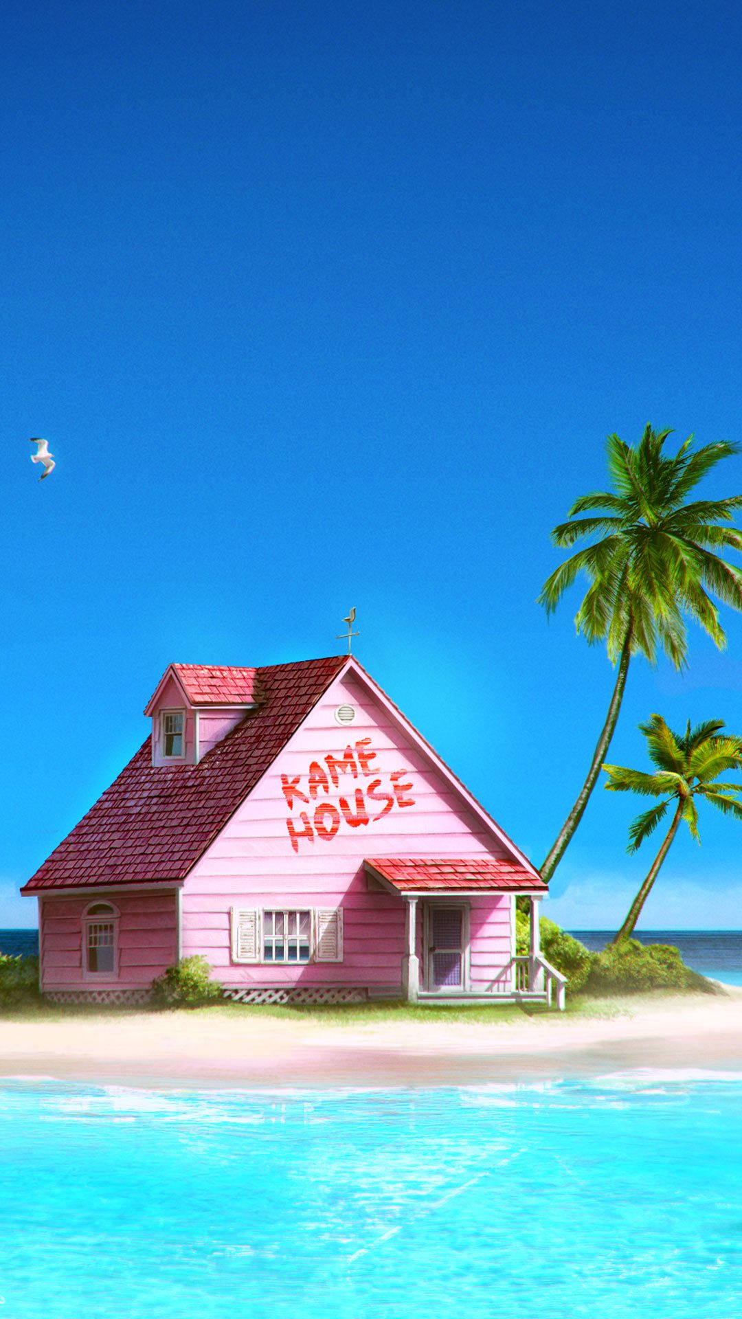 Dragon Ball Z Kame House iPhone Wallpaper