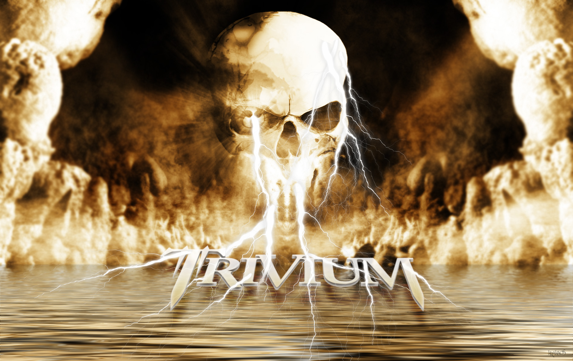 Trivium Skull Explosion Dark Water Eye Of The