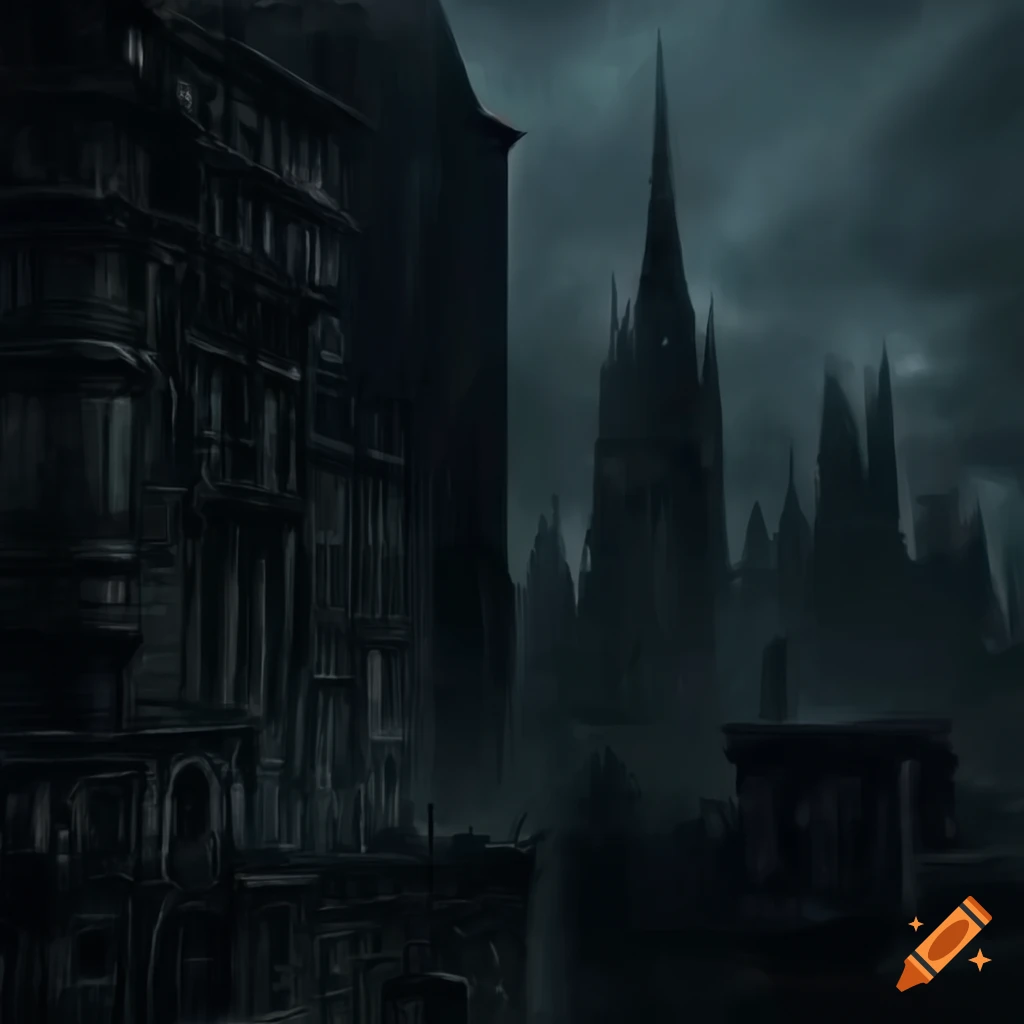 Dark Gothic Wallpaper With Ancient Civilization Fragments