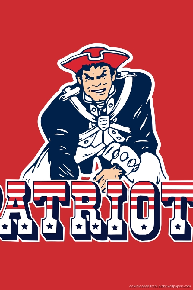 New England Patriots Red Logo Wallpaper For iPhone