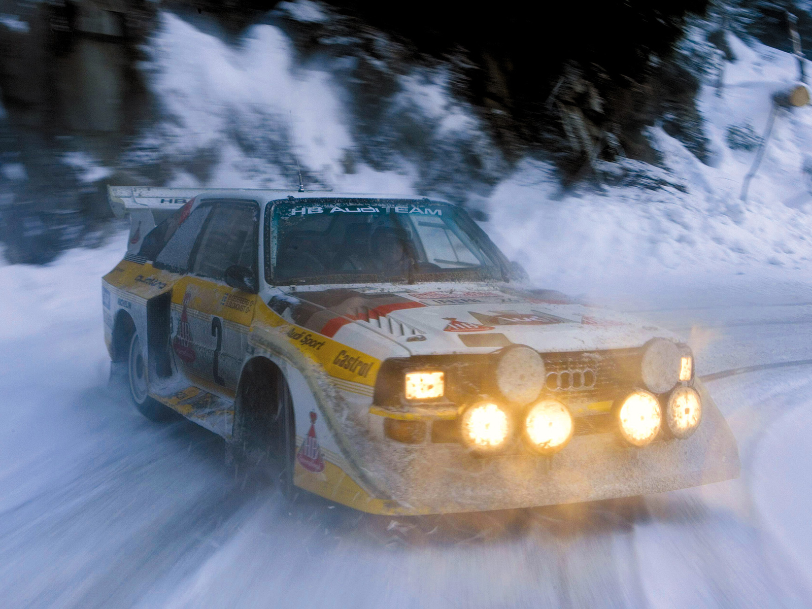 1985 Audi Sport quattro S 1 Group B Rally race racing winter snow