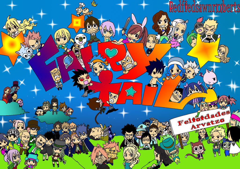 Fairy Tail Chibi color by redfiedsawnroberts on