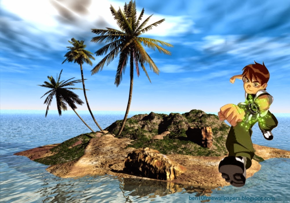 Ben Running Teen Hero At 3d Ten Desert Island Desktop Wallpaper