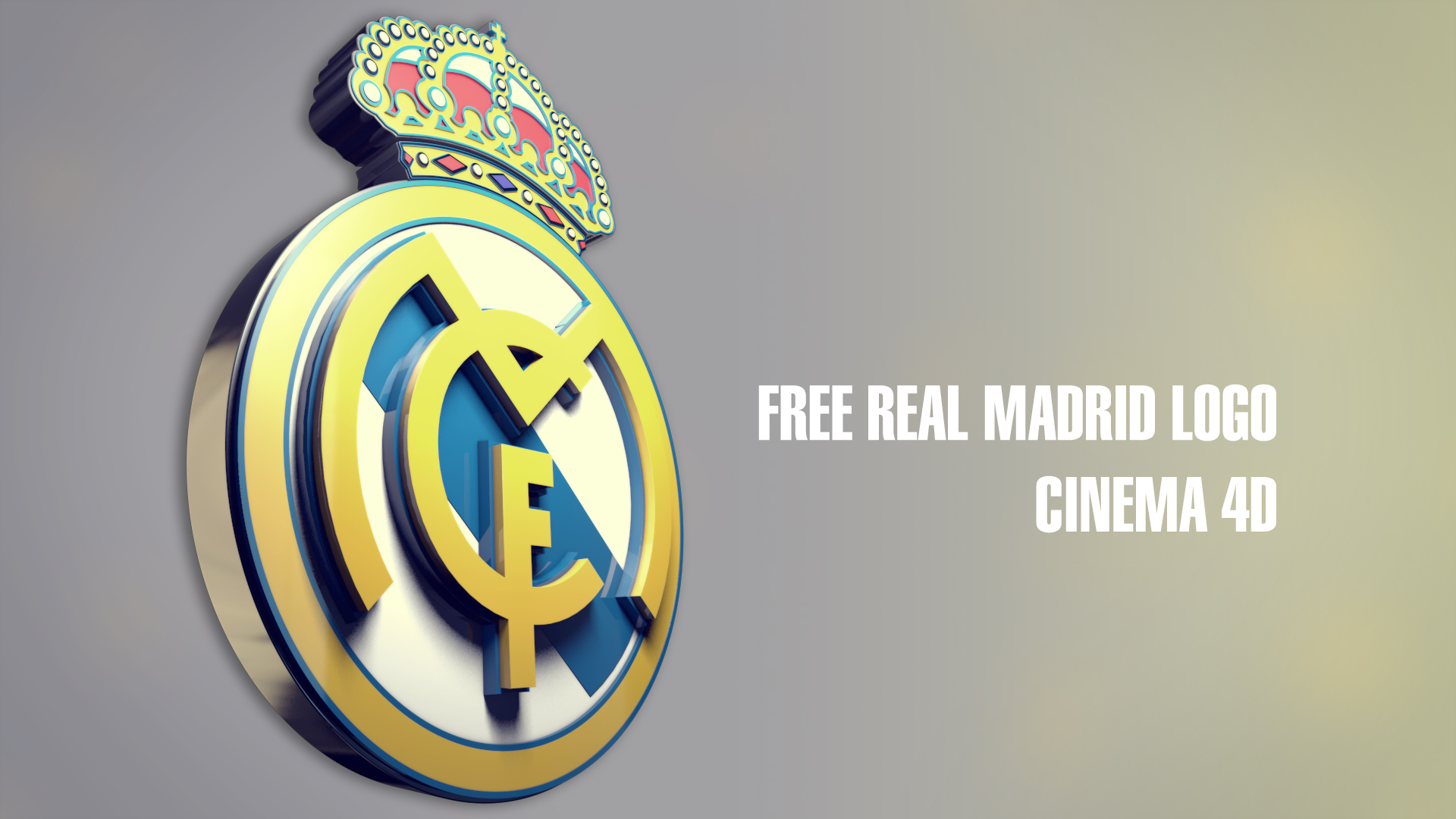 Real Madrid 3d Logo Dekstop Wallpaper
