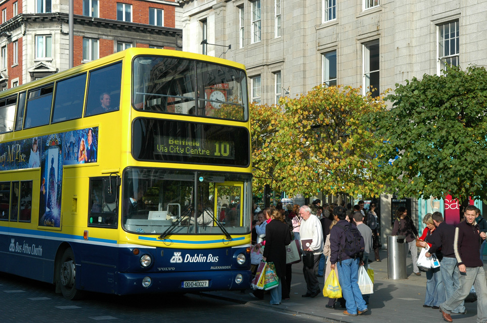 DUB Dublin   bus stop in front of Clerys department store on O Connell 963x640