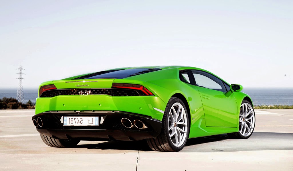 Lamborghini Huracan Green Lp Rear Wallpaper