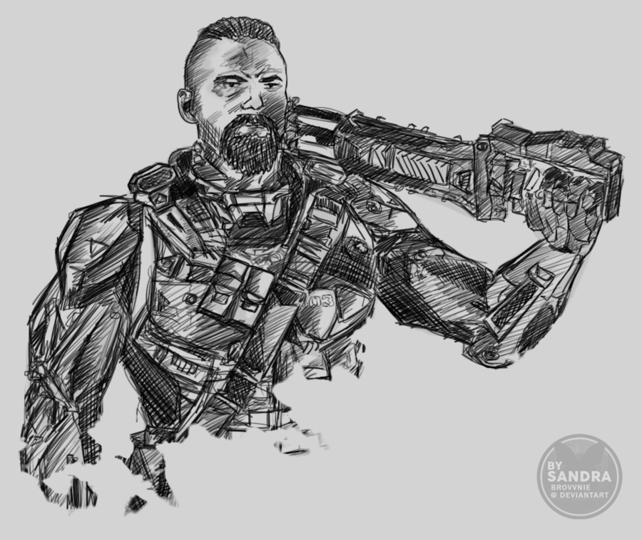 Call of Duty Black Ops 3 Specialist Ruin   Drawing by Brovvnie on