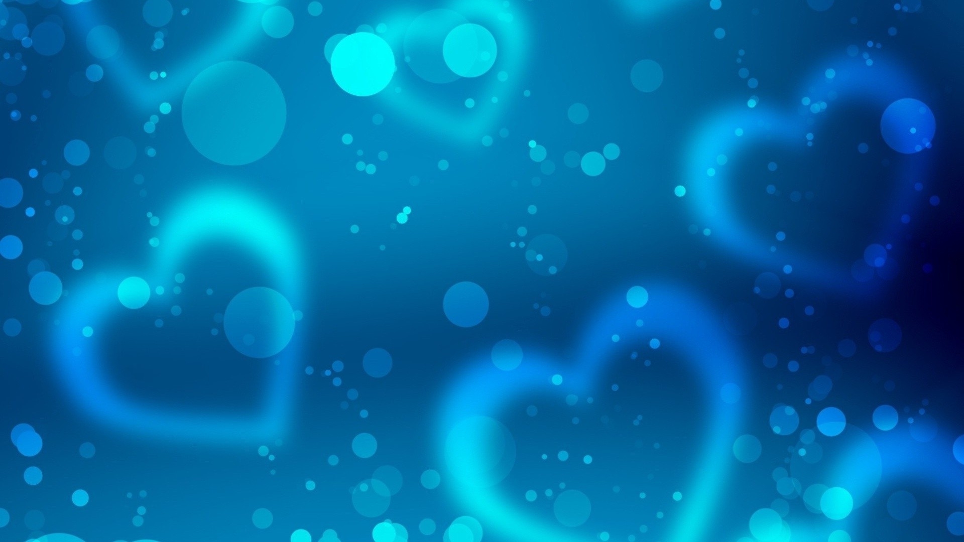 Abstract Blue Hearts Wallpaper HD