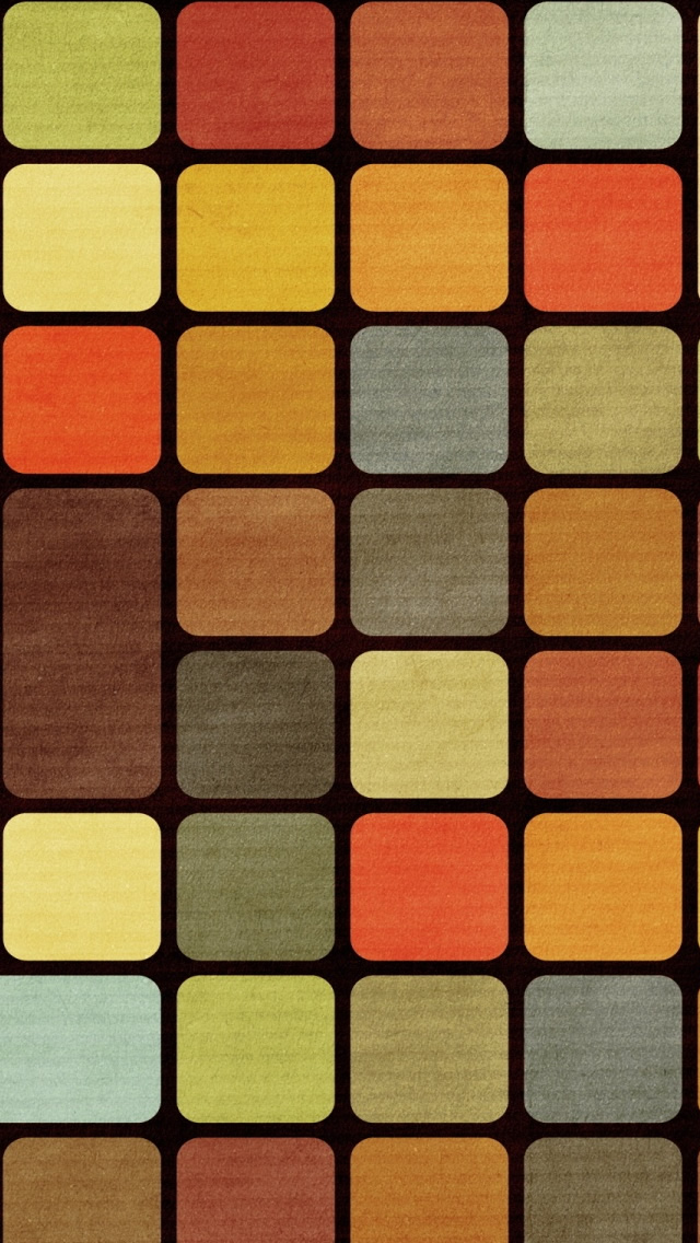 Cube Squares Retro iPhone 5s Wallpaper