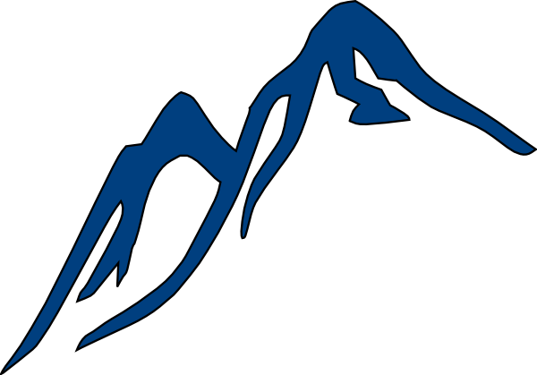 Dark Blue Mountain Clip Art
