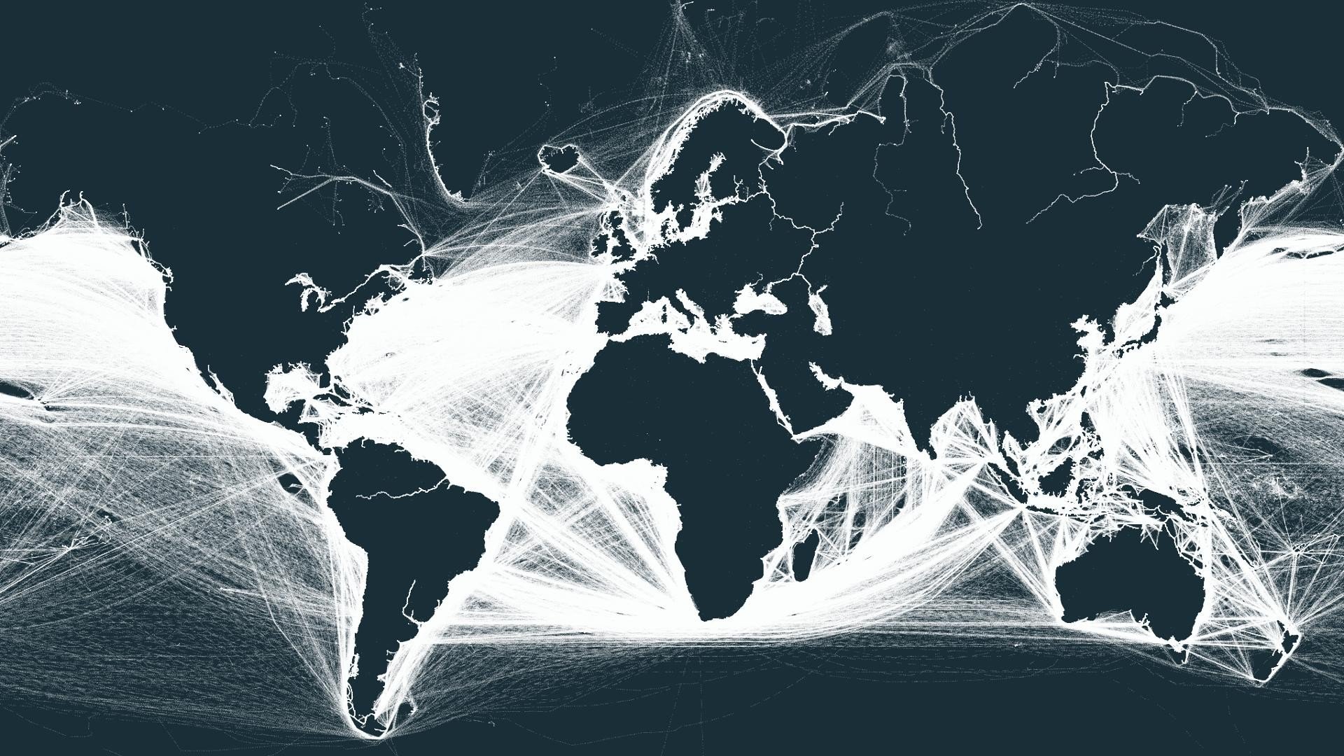 World Map Continents Shipping HD Wallpaper Desktop And