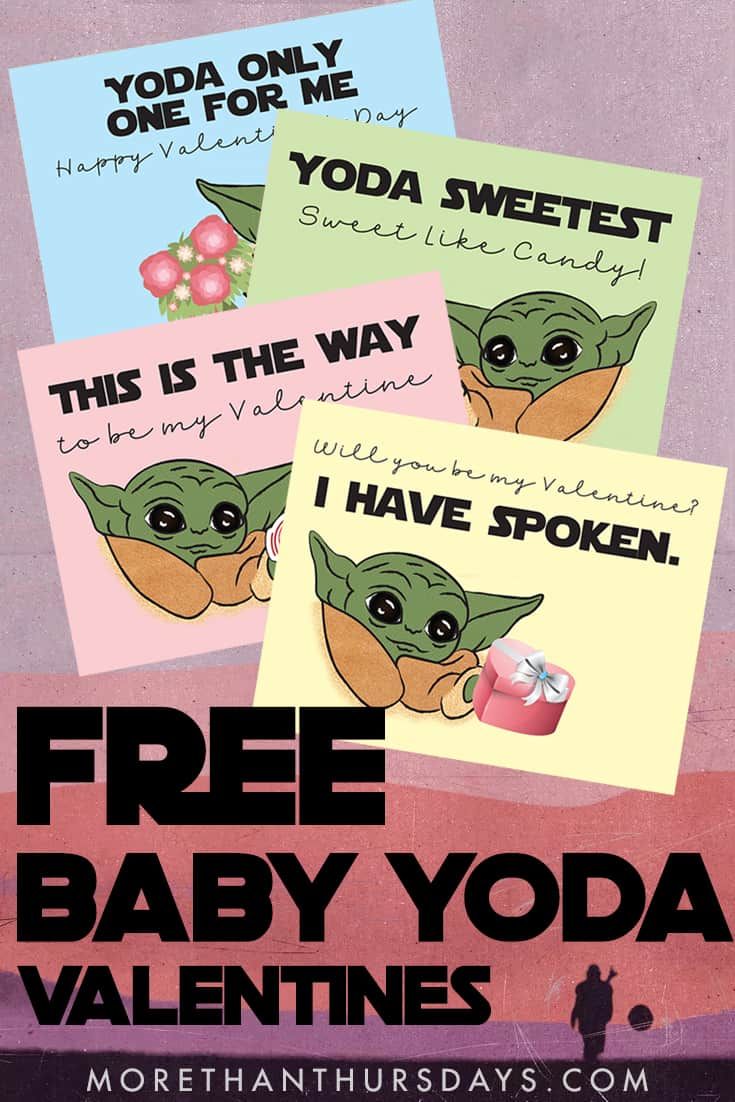 Baby Yoda Valentine Printable in 2020 Yoda valentine cards Free