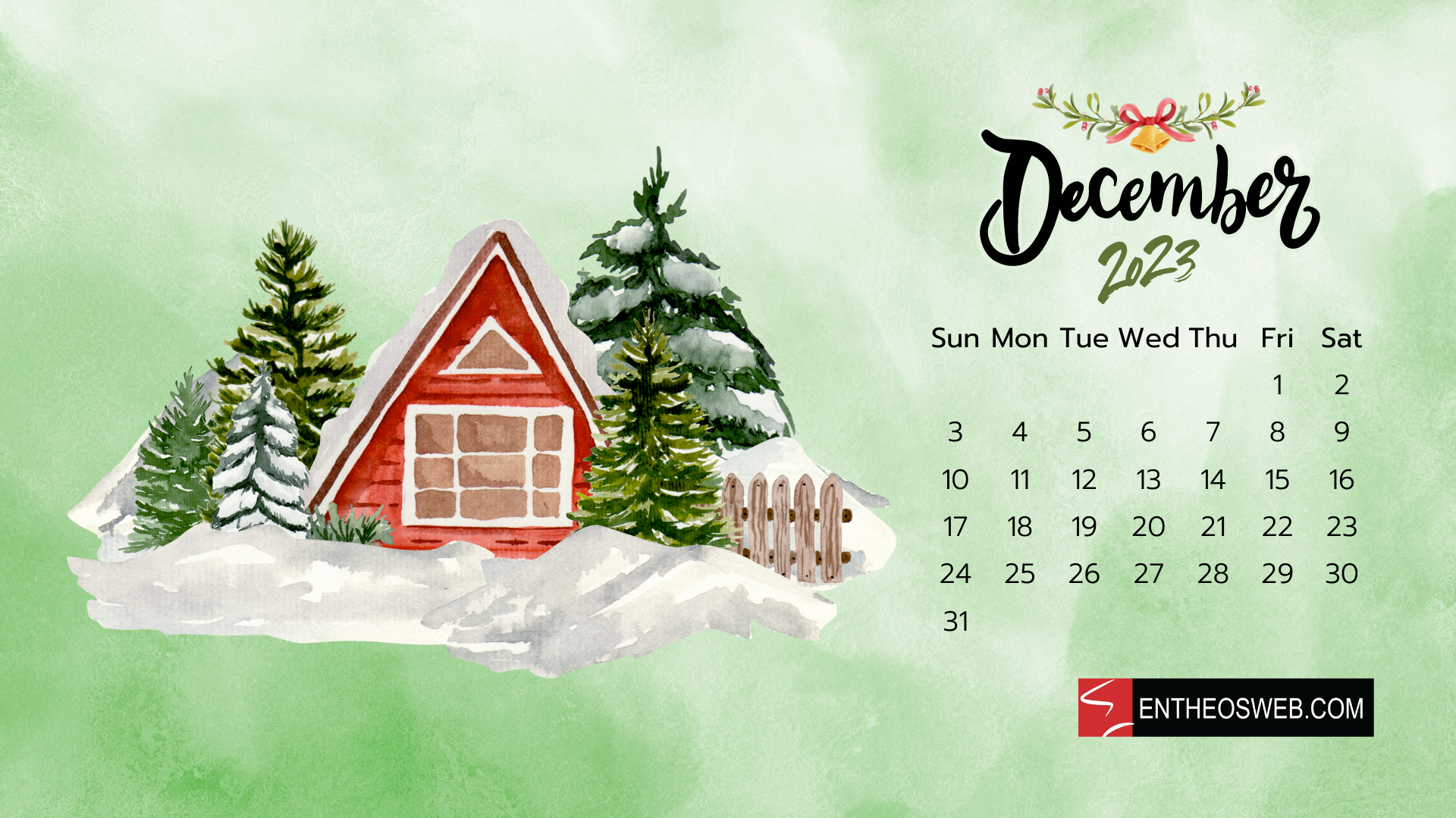 December Calendar Desktop Wallpaper EntheosWeb