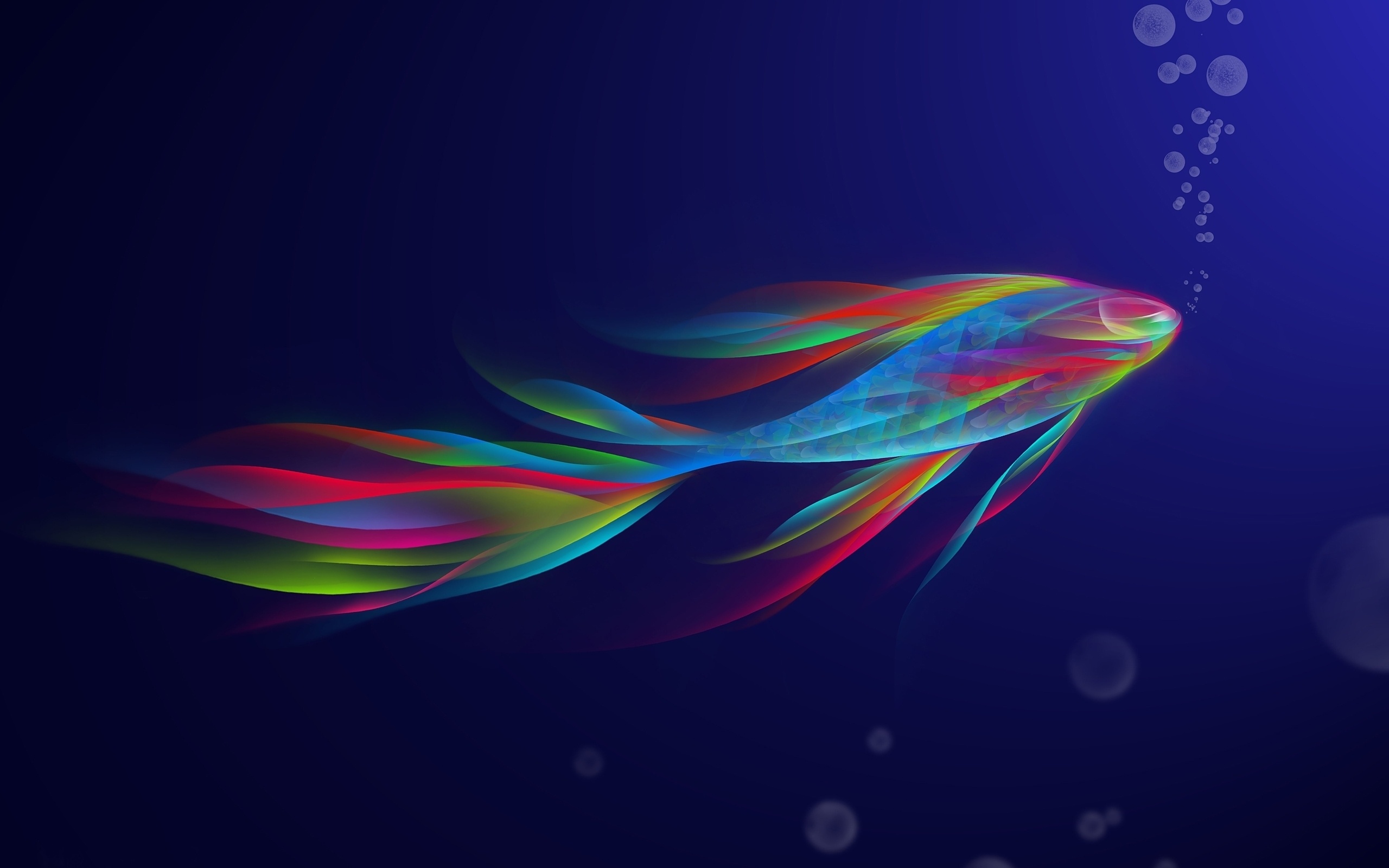 Amazing Colorful Fish Drawing HD Wallpaper
